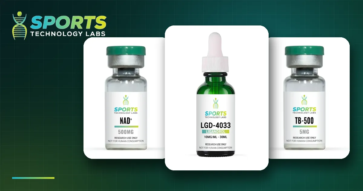 Sports Technology Labs shipping to Europe: research peptides and liquid SARMs